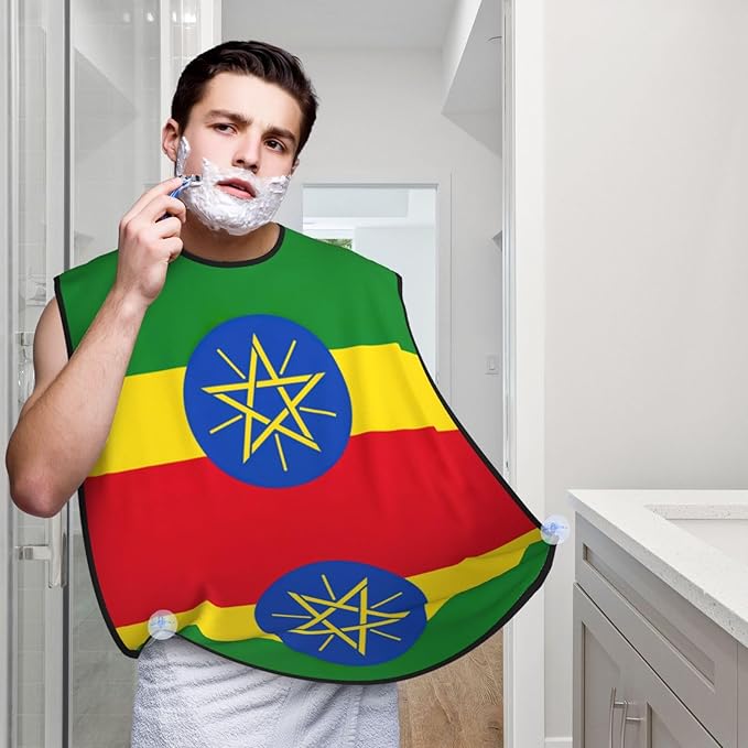 Flag Of Georgia Print Beard Bib Shaving Apron, Beard Hair Trimming Cape Gift For Dad