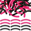 Mudder 80 Pieces Eyelash Curler Refills Eyelash Curler Pads Silicone Rubber Replacement Refills Pads for Universal Eye Lash(Black, Rose)