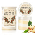 Princess Belle Brazil Nut Whipped Shea Body Butter, Body Moisturizer for Dry Skin, Smell Good, Brazil Nut Gifts for Women-2 Pack (3.4floz + 6.8 floz)
