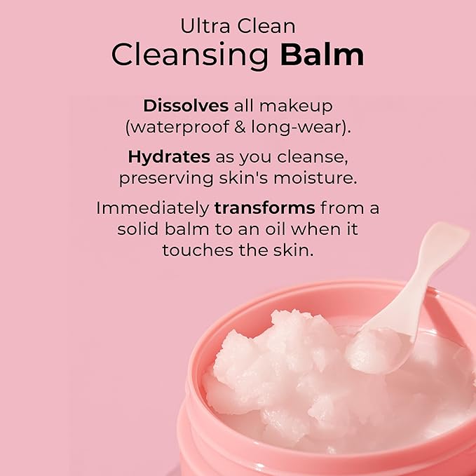 MCoBeauty - Everyday Ultra Clean Cleansing Balm - Nourishing Makeup Remover with Jojoba & Sunflower Oils - Cleans Waterproof Makeup & Impurities - Vegan, Cruelty Free Cosmetics