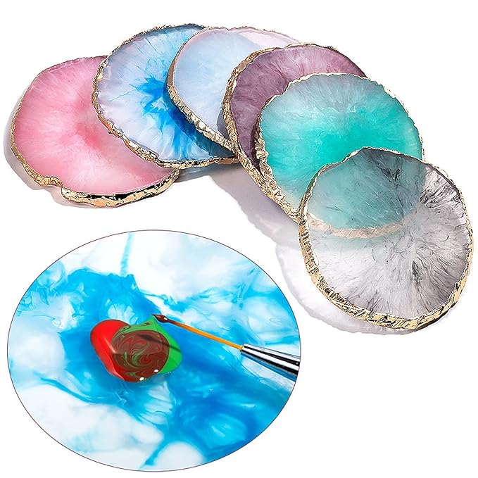 Resin Cosmetic Makeup Palette, Nail Art Palette, DIY Makeup Mixing Palette, Beauty Salon Color Cream Mixing Palette, Nail Art Painting Mixed Color Palette, Nail Gel Color Makeup Display Boar