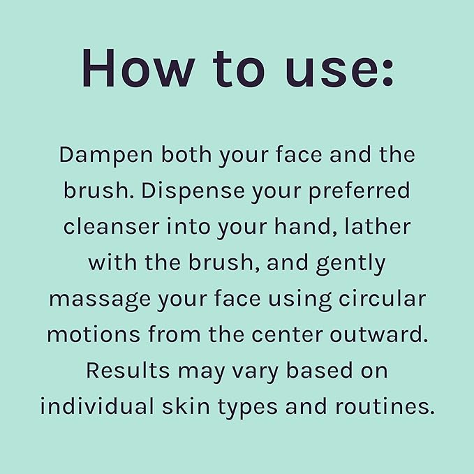 LOLLIPOP Dual-Sided Facial Cleansing Brush | Palm Size Silicone Face Exfoliator and Soft Fiber Cleanser | Manual Face Scrubber for Pores, Makeup Removal, Blackhead and Skincare Routine, Minty