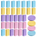 384 Pcs Compressed Facial Sponges Professional Makeup Removal Round Face Wash Sponge Reusable Facial Pads for Women Esthetician Beauty Remover Supplies (Yellow, Purple, Blue, Pink)