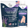 Lavender Foot Soak & Callus Remover Gel Kit - Extra Strength Callus Remover Gel for Feet, Remove Calluses with Epsom Salts, Dry Cracked Heels & Foot Odor, at Home Pedicure - Foot Care for Tired Feet