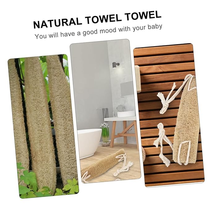 ERINGOGO Exfoliating Loofah Back Scrubber with Strap Natural Shower Scrubber for Deep Cleaning Pores Soft Comfortable Material for Bathing for Body Care