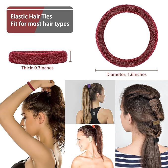 150 PCS Elastic Hair Ties, Seamless Hair Band, Ponytail Holder No Crease, Cotton Bands No Damage, Hair Scrunchies for Thick Thin Hair, Hair Accessories for Women Gifts
