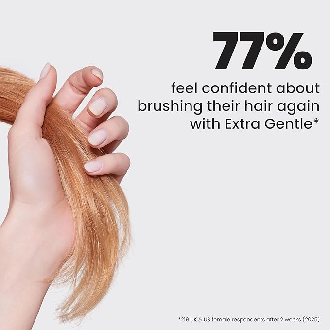 Tangle Teezer Extra Gentle Detangler Hair Brush, with Fewer Bristles for Gentle & Effective Detangling to Minimize Hair Loss & Breakage, Eucalyptus Green