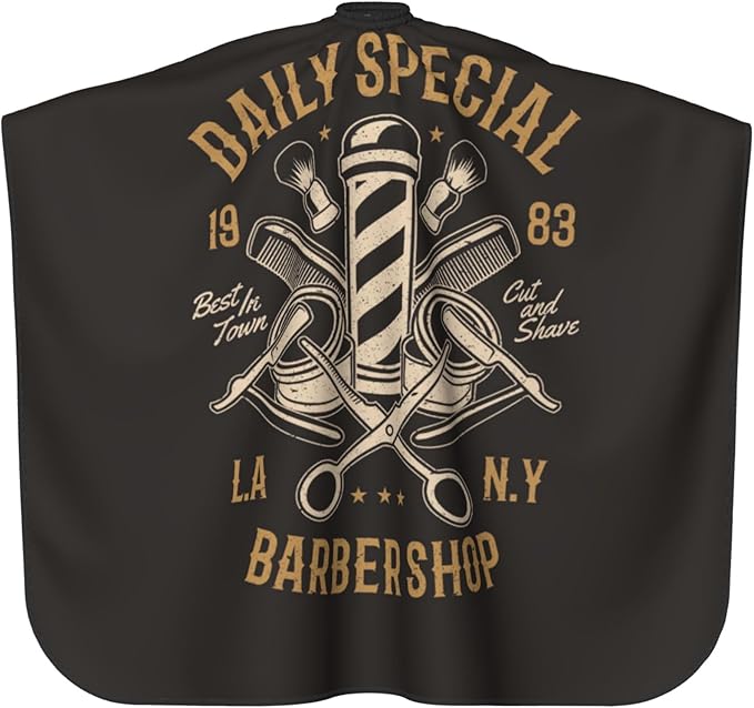 Adult Barber Cape, Professional Salon Haircut Capes, Haircut Kit Hairdressing Apron for Home Salon Barbershop