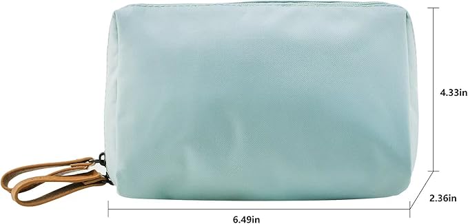 Small Makeup Bag for Purse Portable Waterproof Cosmetic Bag Travel Makeup Pouch for Women (Sky blue, Square)