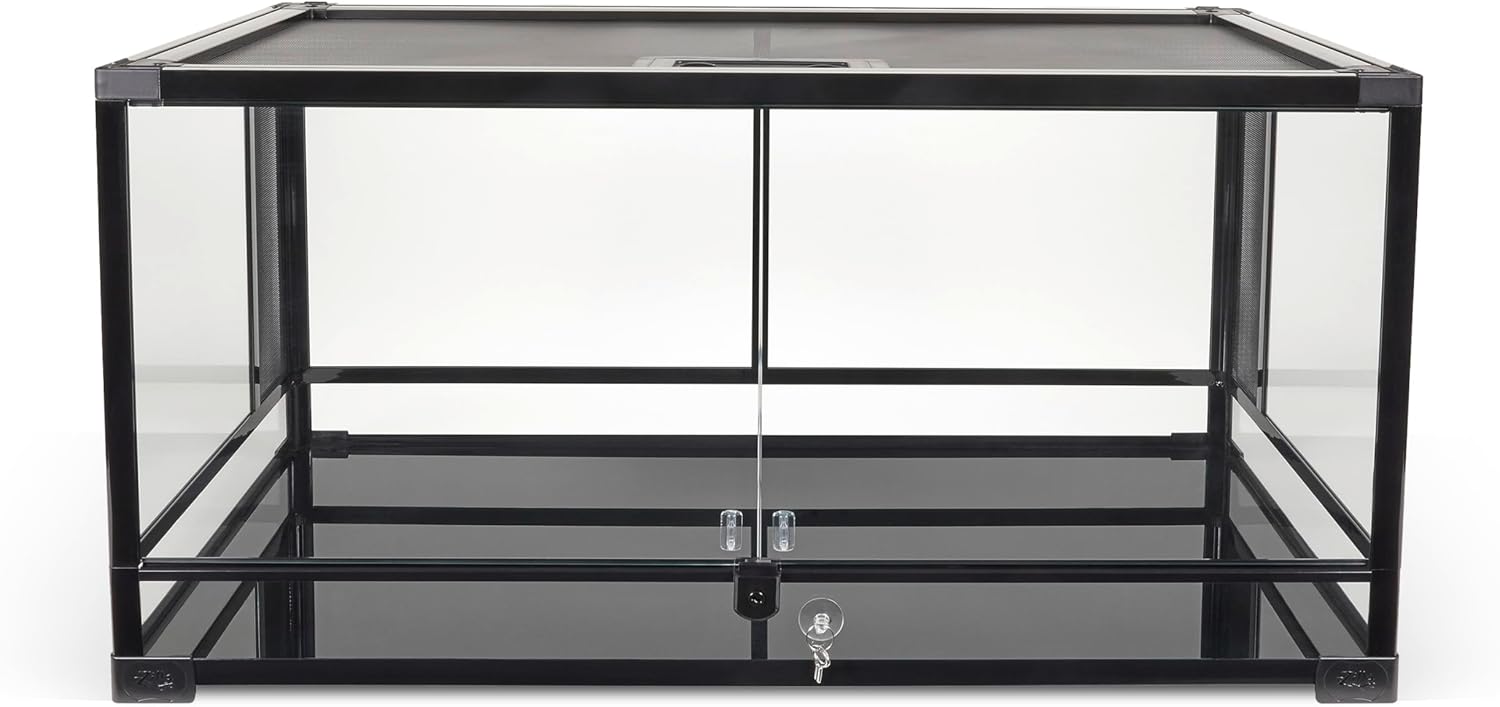 Zilla QuickBuild Reptile 40 Gallon Glass Terrarium Habitat with Swing Door For Geckos, Snakes, Lizards, Frogs, Turtles, and Tortoises, 36" x 18" x 18"