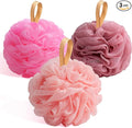 Fishent Bath Loofah Sponge, 3 Pack loofahs Exfoliating Body Scrubber, 60g Soft Mesh Pouf Shower Puffs, Loofa for Women and Men