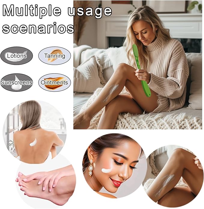 SFFTCYY&ZGTJ Lotion Applicator for Back,Applicator to Put Lotion on Back,Lotion Applicator,Lotion Back Applicator,Back Cream Applicator,Lotion Applicator for The Back (Green)