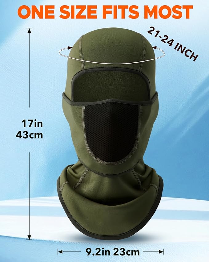 Balaclava Face Ski Mask with Movable Deisgn for Men Women-Fleece Winter Face Covering for Cold Weather Skiing Outdoor Work