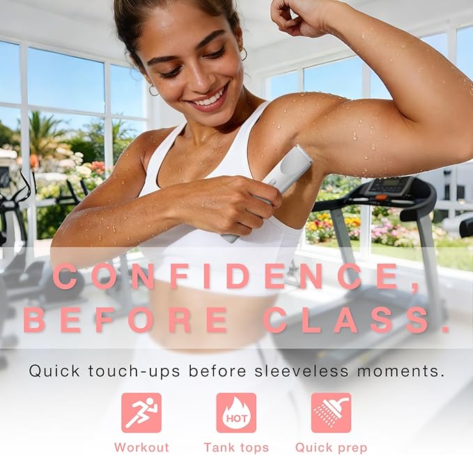 Bikini Trimmer for Women, Dual-Ended Electric Razor Personal Shaver for Bikini Line & Pubic Hair, Waterproof USB-C Rechargeable Body & Face Trimmer for Underarms & Legs (Pearl White)