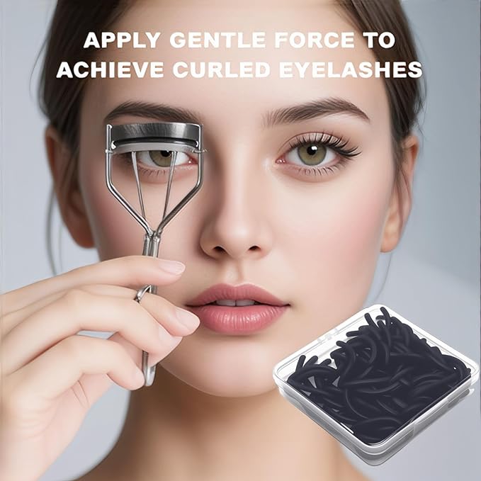 80Pack Fit for Shiseido Eyelash Curler Refill Pads,High Elasticity Silicone Replacement Pad Compatible with Shiseido Eyelash Curle,Gentle & Safe,Use with Eye Lash Curler