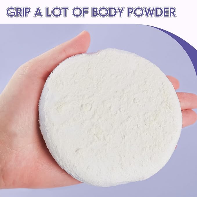 WSYUB Powder Puff, 4.33’’ Powder Puff for Body Powder,Large Body Powder Puff,Body Powder Puff and Container