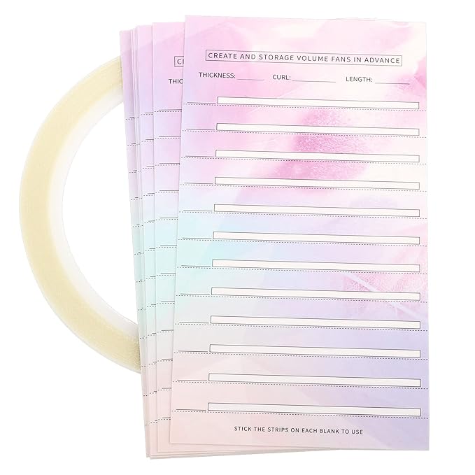 10pcs Eyelash Extension Storage Card, Makeup Organizer False Eyelash Case For Women Display Stand, False Eyelash Fans Paper Card With Double Sided Tape