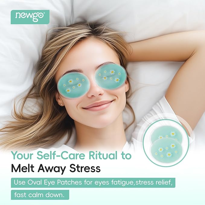 NEWGO Cooling Eye Mask Face Ice Pack for Puffy Eyes and Migraine Relief（7-in-1 Set, Cold Therapy Gel Eye Pads for Face Post-Cosmetic Botox, Filler Recovery, Puffy Eyes & Dark Circles