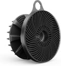 2 in 1 Silicone Brush, BEAUTAIL Body Shower Scrubber and Scalp Hair Massager Shampoo Brush, Deeply Cleanse Skin, Dandruff Removal and Hair Growth, Gentle for Women Men Sensitive Skin, 1 Pack (Black)