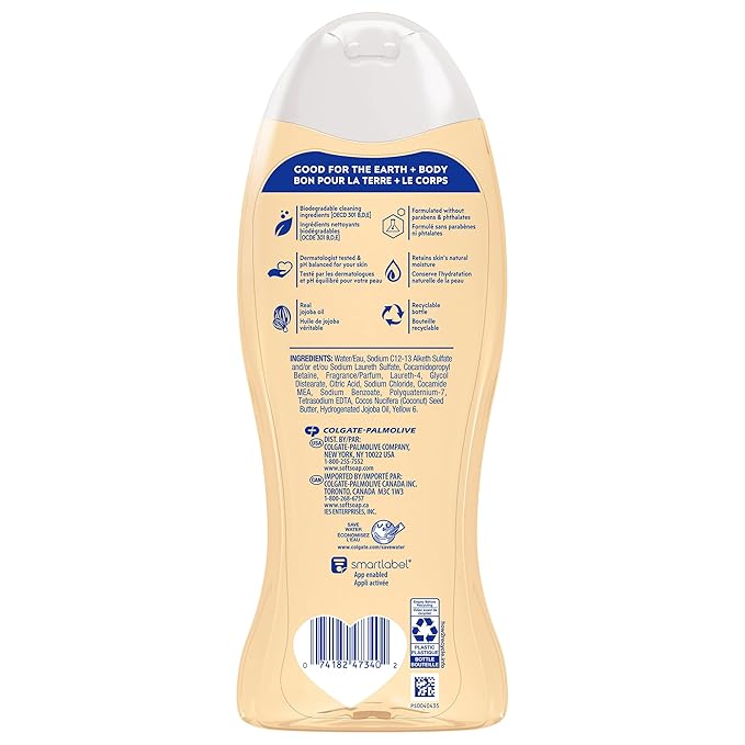 Softsoap Moisturizing Body Wash, Vanilla and Jojoba Oil - 20 Fluid Ounce (4 Pack)