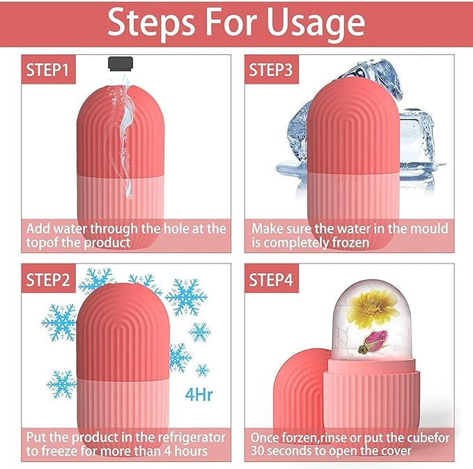 Ice Face Roller Silicone Facial Cube for Eyes Neck Massage Remove Dark Circle Pore Shrink Face Beauty Skin Care Ice Mould