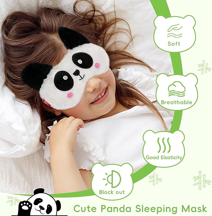 Cooling Eye Mask and Plush Sleep Mask for Woman 2PCS, Cute Animal Sleeping Mask Soft Blindfold Cold Warm Eye Compress Gifting for Home Spa, Office, Morning Refreshment, Travel