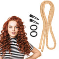 Heatless Curling Rod Headband, Heatless Hair Curler Overnight for Long Short Hairs No Heat Overnight Curls with Thin Curlers to Sleep In for Long Hairs (Gold)