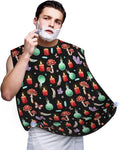 Beard Hair Catcher Bib, Waterproof Non-Stick Grooming Apron for Shaving Trimming, Perfect for Men Dad, Witch Witchy Goth Magic Mushrooms Shave Bib