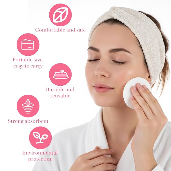 240+2 Pack White Compressed Facial Sponges with Storage Box, Professional Round Compress Face Cleaning & Makeup Removal Sponges for Estheticians, Soft Reusable Exfoliating Spa Sponge (3.1")