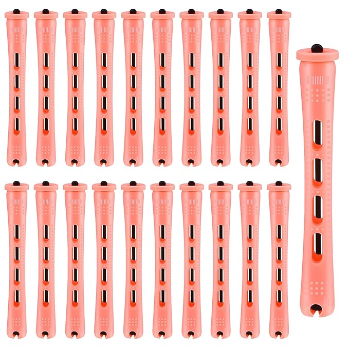 60 Pcs Perm Rods for Long Hair, Cold Wave Perm Rods Set for Women's Long & Short Plastic Curling Rollers for Hair Curling and DIY Hairdressing Styling Tool（0.51 x 3.22 inches）