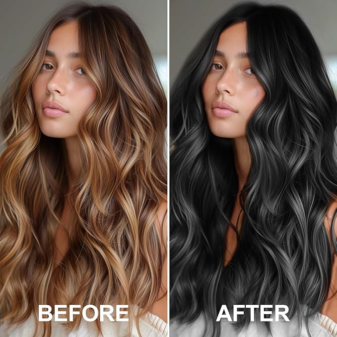 Temporary Hair Color Spray, Black One-Time Use Hair Color Dye for Women and Kids, Disposable Hair Dye-On 1-Day Washable for Cosplay Party DIY,Christmas Party, Halloween (Black)