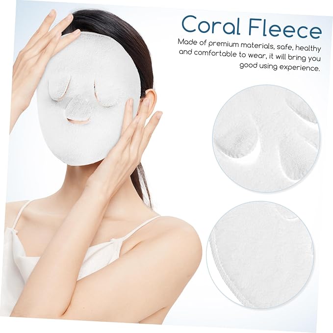 FRCOLOR 2pcs Moisturizing Spa Facial Towel Hot Compress Towel for Face Beauty Care