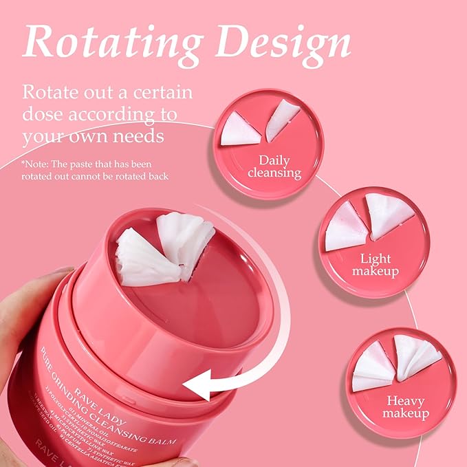 KYDA Pure Plants Grinding Cleansing Balm, One Step Makeup Cleansing Oil with Centella, Non-Greasy Sorbet Texture, Nourishing Make Up Remover Balm, Vegan Skin Care for All Skin Types, 1.69 Fl Oz