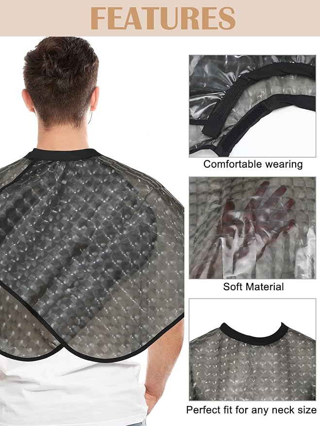 Zhanmai 4 Pcs Hair Color Shampoo Cape for Salons Waterproof Reusable Hair Dye Capes Makeup Apron for Barber(Classic Color)