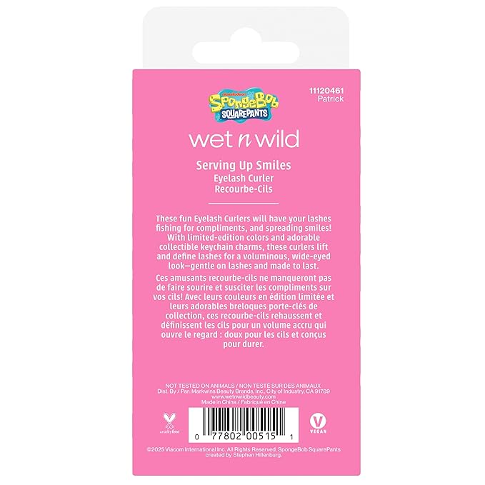 wet n wild Eyelash Curler & Charm, Gentle Silicone Cushion Pad, Curls & Lifts Lashes – Patrick