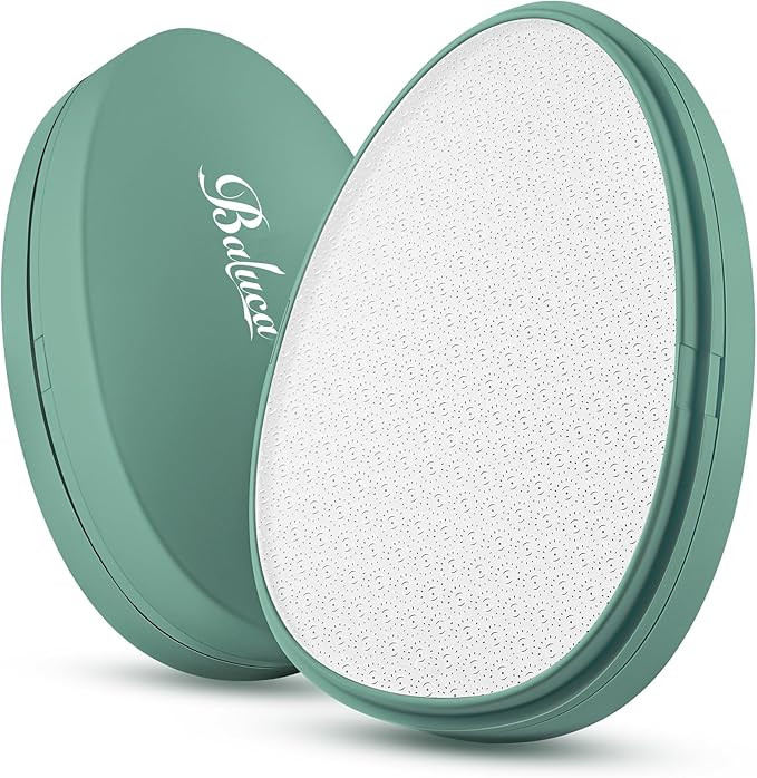 BALUCA Glass Foot File Callus Remover for Feet - Nano Glass Foot Scraper Scrubber Dead Skin Removal for Cracked Heels,Professional Pedicure Tool for Home, Salon, and Travel (Green)