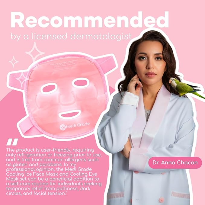 Medi Grade Cooling Face Mask Set Pink