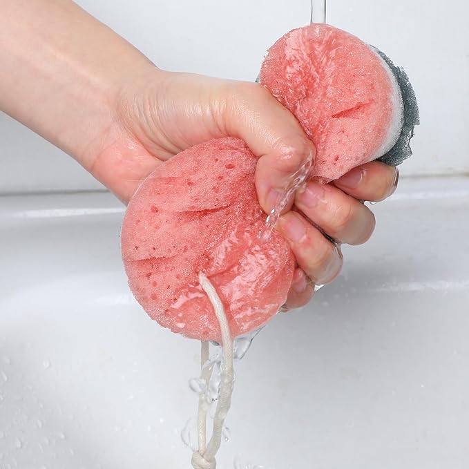 2 Pcs Soft Large Bath Sponges, 3 Layer Exfoliating Body Loofah Sponge for Shower Sponge for Women Men Bath Accessories