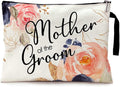 ZHANTUONE Mother of the Groom Funny Cosmetic Bag, for Travel Toiletry Zipper Storage Pouch Makeup Bag, Wedding Engagement, Present for Mother Women, Wedding Gifts for mom friend coworker Sister BFF