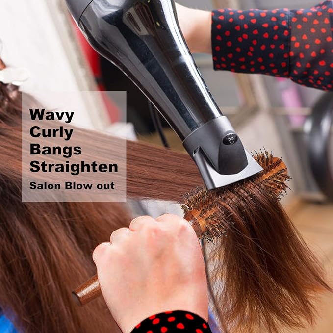 BESTOOL Round Hair Brush for Women or Men, Boar Bristle Small Round Hairbrush for Quick Blowout, Add Shine/Volume, Minimize Damage (2.2 Inch)