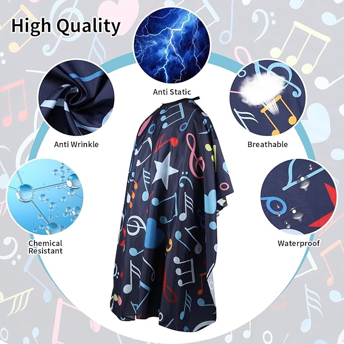 Professional Hair Cutting Cape(2 Pack), Salon Barber Cape with Adjustable Snap Closure