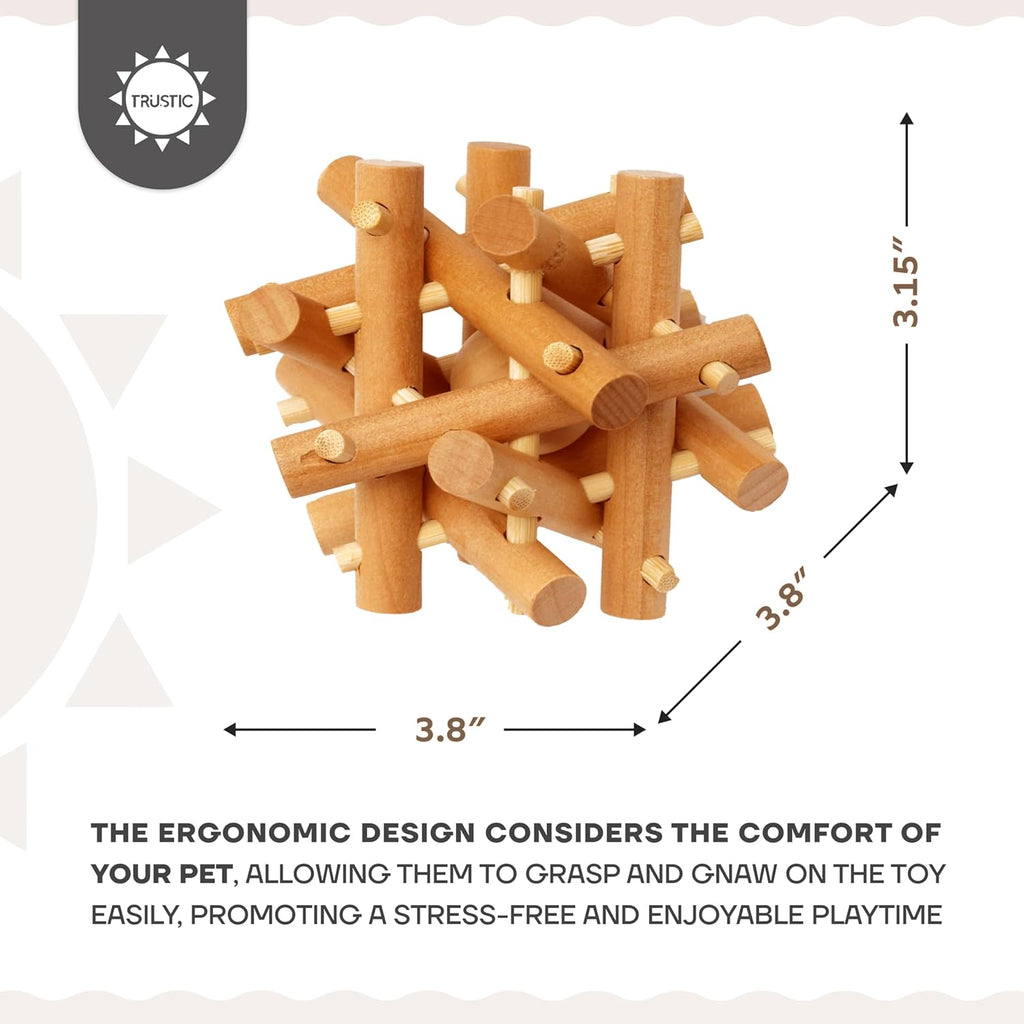 Wooden Chewing Toy for Small Animals, Natural Wood for Rabbit, Guinea Pig, Bunny, Chinchilla (Colorless)