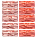 10 Pcs Wide Absorbent Sport Headbands for Women, Non-slip, Stretchy, Soft Cotton Twist Knotted Hair Bands for Daily Workout Yoga Running Sports, Pink