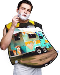 Jellyfish Pattern Print Beard Bib Shaving Apron, Beard Hair Trimming Cape Gift For Dad