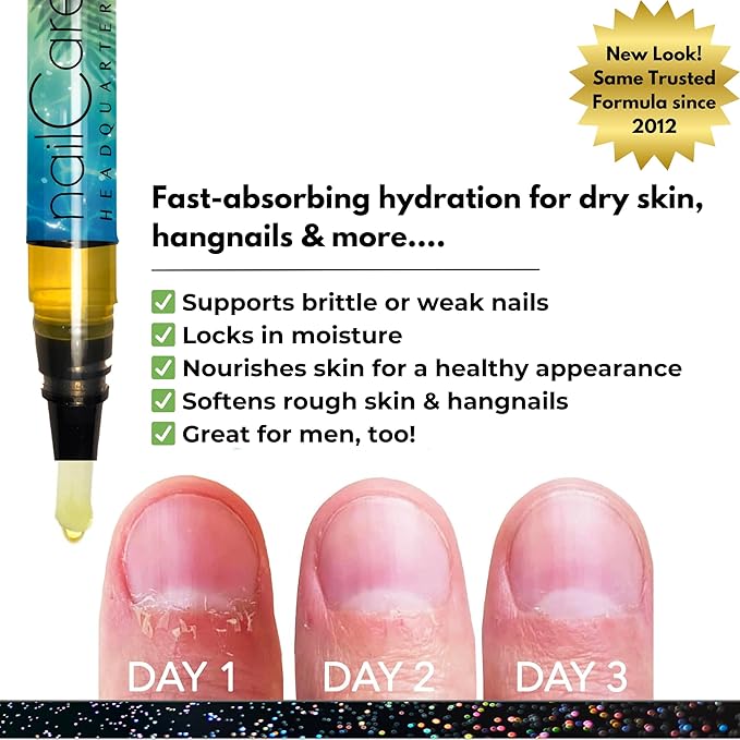 Cuticle Oil Pen for Nails - Nail Strengthener & Growth Serum for Damaged Nails, Hangnails w/Jojoba cuticle oil—Butt Naked Fragrance