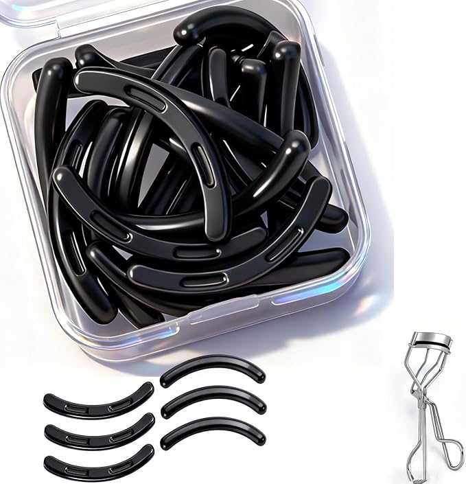 30Pack Suitable for Tweezerman Eyelash Curler Refills,Premium Silicone Soft Rubber,Professional Eyelash Curler Refills Compatible with Tweezerman Lash Curlers.