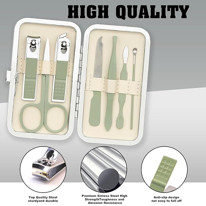 Manicure Kit,Nail Clippers for Men Valentine's Day,Easter Basket Stuffers for Teens,Pedicure Tools for Feet,Manicure Set,Mens Grooming Kit,Nail Clipper Set,Travel Essentials for Men