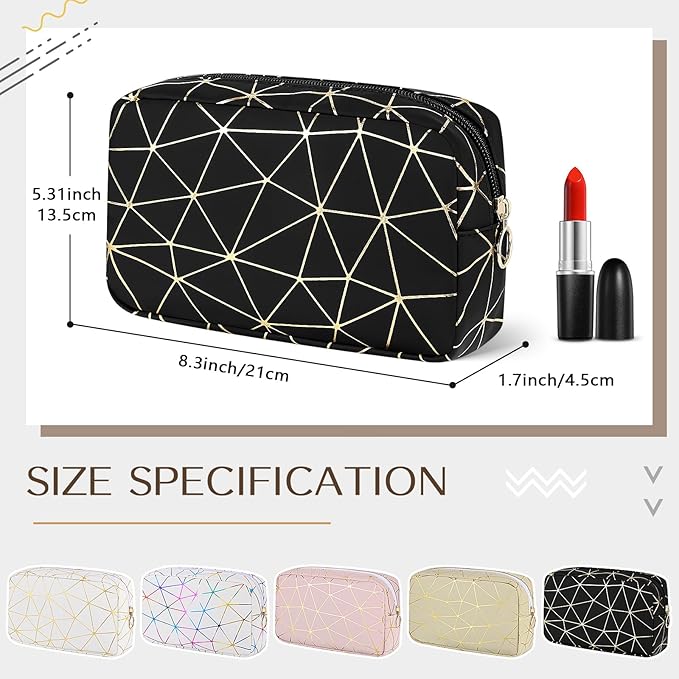 Period Bag for Girls Womens, Leather Sanitary Napkin Storage Bag, Portable Menstrual Pad Bag Period Pads Pouch (Black Gold)