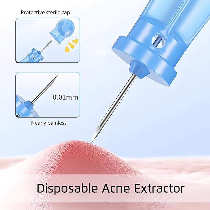 8PCS Blackhead Remover for Face, Pimple Popper Tool Kit, Comedone Pimple Extractor, Acne Whitehead Blemish Removal Kit, Professional Stainless Steel Clean Tools