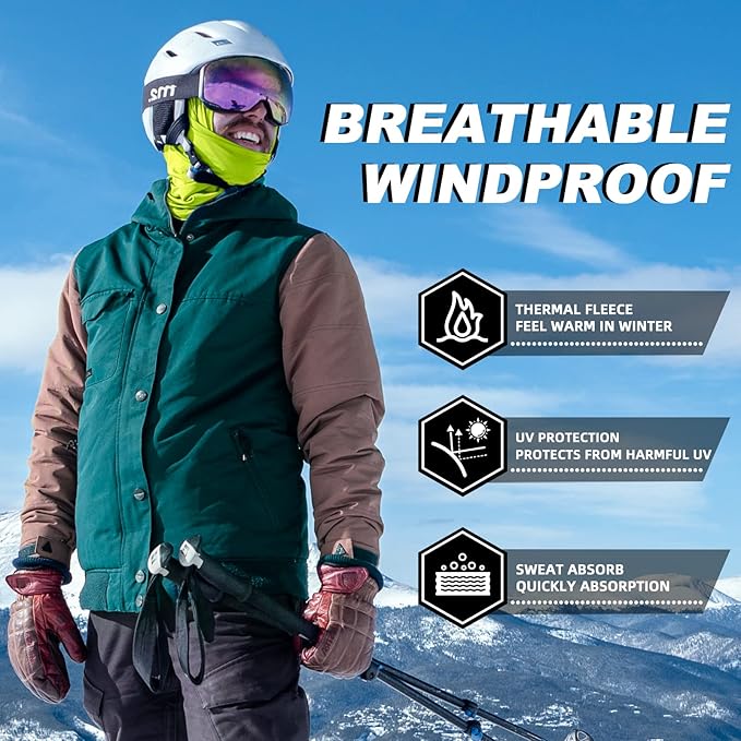 ROCKBROS Cold Weather Balaclava Ski Mask for Men Windproof Thermal Winter Scarf Mask Women Neck Warmer Hood for Cycling